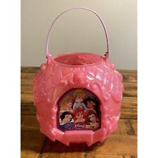 NEW Disney Princess Trick Treat bucket Pumpkin PINK Plastic Basket Pail Hallow. picture