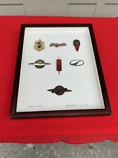 OLDSMOBILE Badges of Honor Dealer Display 7 Emblems Framed Iowa Auto picture