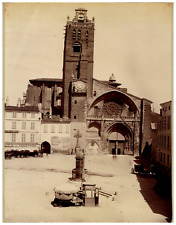 France, Toulouse, Cathedral Saint-Étienne vintage print, albumin print print   picture