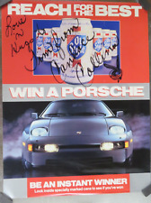Vintage Candace Collins Signed Porsche Advertisement Poster 17x20 in picture