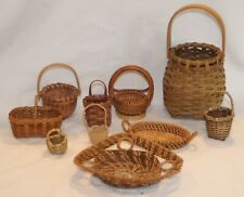 A lot of Vintage Hand Made Miniature Baskets picture