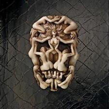 Gothic Macabre Death Skull Wall Art Sculpture Detailed 3-D Entwined Nude Women picture