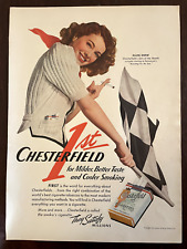 1941 CHESTERFIELD Cigarettes Vintage Print Ad Girl of the Month Ellen Drew picture