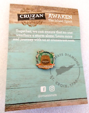 Cruzan Rum Awaken The Island Spirit Promo Lapel Hat Pin New NOS 2010's picture