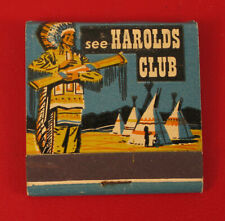 VINTAGE HAROLD'S CLUB CASINO GAMBLING RENO ADVERTISING MATCHBOOK MATCHES RARE  picture