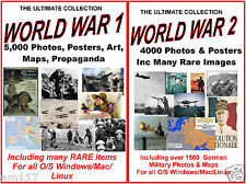 WW 1 & 2 Photos History 9000 Maps  Rare Images Politics Great Wars 2 BIG DVDS picture