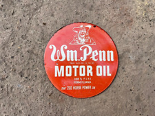 WM.PENN MOTOR OIL PORCELAIN ENAMEL SIGN 30x30 INCHES picture