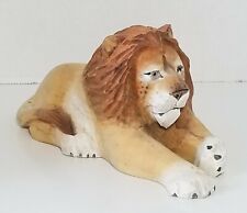 Vintage Hand Carved Wooden Lion Figure Collectible picture