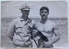 Shirtless Couple Men Beefcake Affectionate Guys Muscl Gay Interest Vintage Photo picture