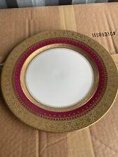 Faberge Imperial Heritage Burgundy dinner plates 10 7/8 in New With Sticker picture