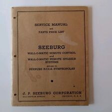 Vintage Seeburg Service Manual Wall-O-Matic Speaker - Jukebox picture