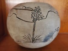 LARGE VINTAGE PAPAGO HANDCOILED POTTERY OLLA picture