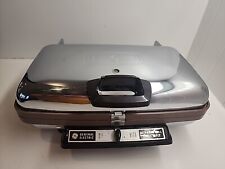 Vintage GE Chrome AUTOMATIC WAFFLE BAKER GRILL General Electric 14G44T picture