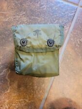 Vintage US Army Military First Aid Kit Individual Box Pouch Clips Olive Green picture