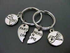 2x Partners in Crime Pinky Promise Swear Key Chain Set Couples Best Friends Love picture