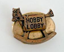 Vintage Hobby Lobby Logo Rocking Horse Signed Employee Pin on Pin picture