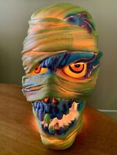 RARE Vintage 1993 MUMMY Zombie HEAD Lamp Halloween Lighted 10