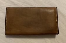 Vintage ROLFS KEY KADDY Brown Leather Brass Hooks Keychain Wallet Retro picture