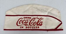 Vintage Antique 1920s Coca Cola Soda Jerk Cloth Cap Vendor Hat picture