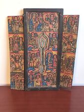 Antique Original Ethiopian Aksum (Axum) Orthodox Coptic Wood Icon Altar Africa picture