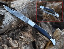 Damascus handmade laguiole Folding Knife Pocket knife camping Hunting Knife Pouc picture