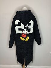 Mickey Mouse 28 Disney Womens Sweater Knit Wool Long Coat Hooded Black Sz M/L picture