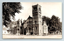 c1945 RPPC Postcard Emmetsburg IA Iowa Congregational Church Real Photo picture