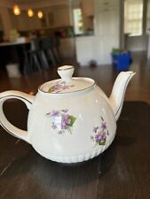 Wood & Son Ellgreave Mini Teapot With Violets And Gold Trim picture