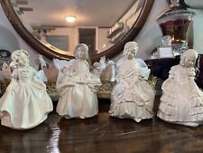 Vintage Chalkware Lady Figurines Set Of 4 picture