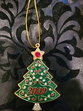 Danbury Mint 2009 Annual Christmas Tree Crystals Ornament In Box Rhinestones picture