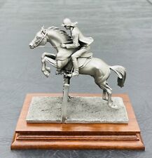 1984 Chilmark Fine Pewter L/E Sculpture Equestrian Horse. Clearing Fence 12. picture