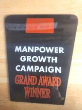 Vintage Bankers Life Company Manpower Growth Campaign Grand Award Winning Glass  picture
