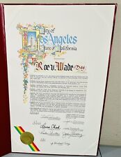 1998 Los Angeles Resolution Authentic City Document ￼ROW v WADE Recognition Day picture