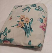 Vintage Fitted Full-size Sheet Yellow Multi Floral Cotton-polyester picture