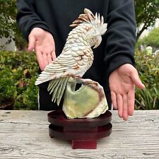 8.3LB 12.2'' Natural Xiuyan Jade Parrot Quartz Sculpture Crystal Healing Decor picture