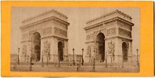 Paris.Arc de Triomphe de l'Etoile.France.Albuminated Stereo Photo.Stereoview.1870. picture