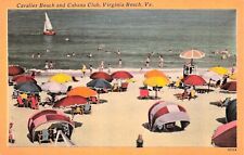 Virginia Beach Cavalier Beach Cabana Club Yacht Golf Resort Hotel Postcard E26 picture