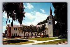 Dade City FL-Florida, First Methodist Church, Religion, Vintage c1960 Postcard picture
