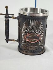 Game Of Thrones Official Merchandise Iron Throne Tankard Metal Lined Drinkware picture