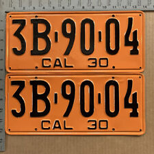 1930 California license plate pair 3B 9004 YOM DMV Ford Chevy Dodge 13648 picture