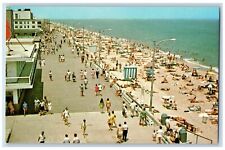 Rehoboth Delaware DE Postcard Fun-filled Beach Boardwalk Looking North Vintage picture