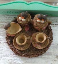 Vintage Miniature Tea Set  Decor Birds Baby Nest picture