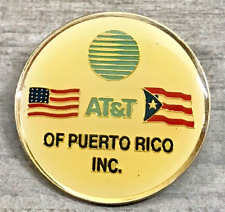 Vintage AT&T Of Puerto Rico Inc. Lapel Hat Jacket Backpack Bag Advertising Pin picture