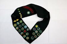 Vintage Girl Scouts Hemlock Council Sash FULL of Patches & 5 Star Pins picture