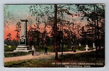 Chattanooga TN-Tennessee, Firing Line, Chickamauga Park, c1912, Vintage Postcard picture