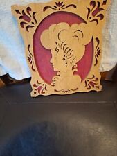 Vintage Wood Lady Sillhouette Picture picture