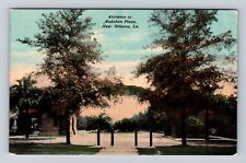 New Orleans LA-Louisiana, Entrance to Audubon Place, Antique Vintage Postcard picture