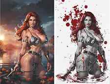 RED SONJA: EMPIRE OF THE DAMNED #1 (CEDRIC POULAT EXCLUSIVE VIRGIN A & B SET) picture