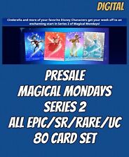 MAGICAL MONDAYS S2 PRESALE ALL EPIC+SR+RARE+UC 80 CARD SET TOPPS DISNEY COLLECT picture