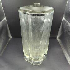 Vtg Waring Blender Glass Ribbed Cloverleaf Jar Bakelite Lid Pitcher Blade Pyrex picture